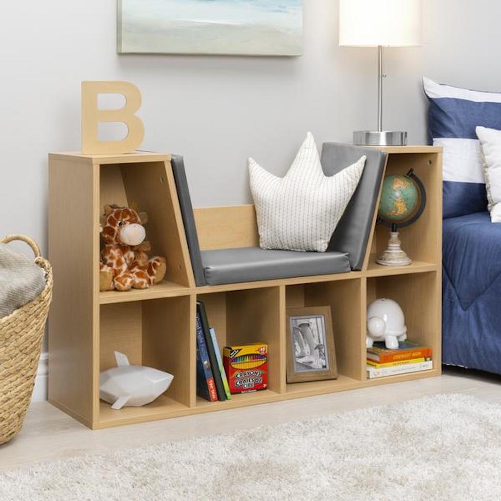 6-Cubbie Kids Bookcase w/ Reading Nook