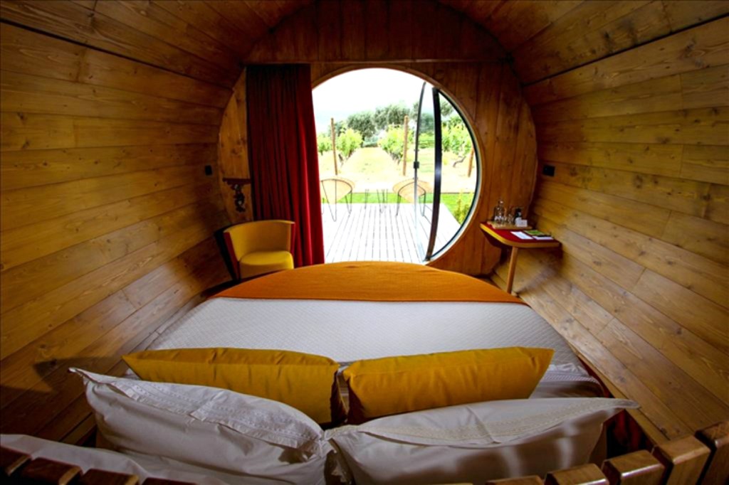 Bedroom view in Wine Barrel