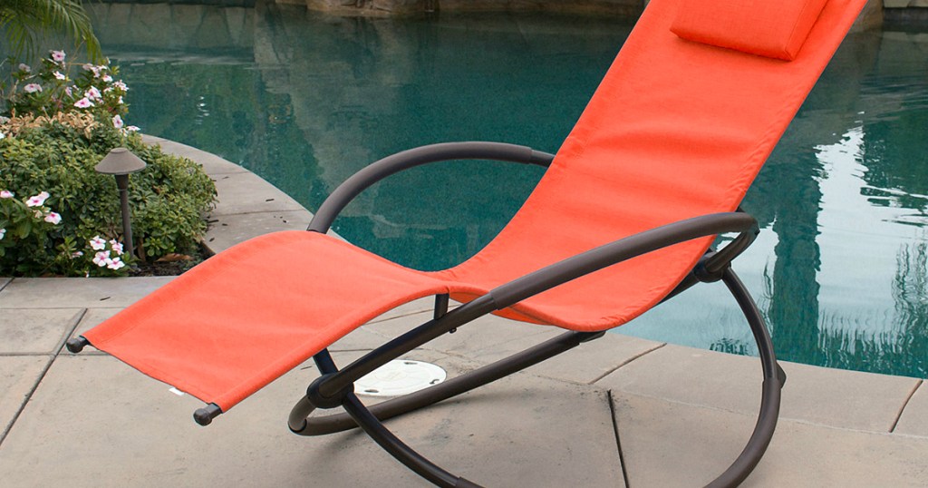 Zero Gravity Orbital Chair by pool 