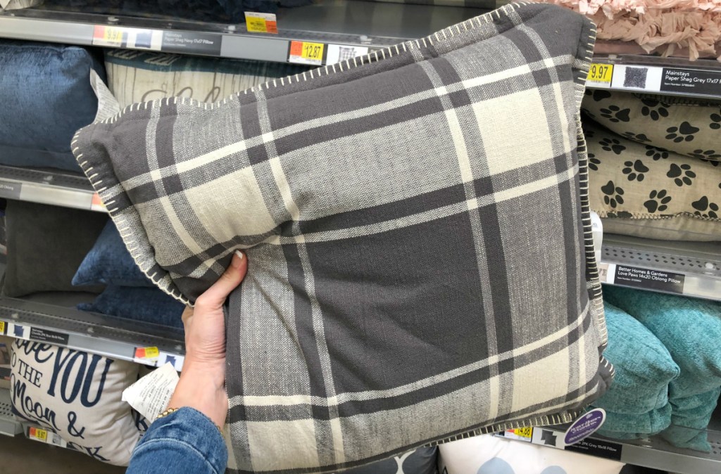 Better Homes and Gardens Reversible Plaid Pillow