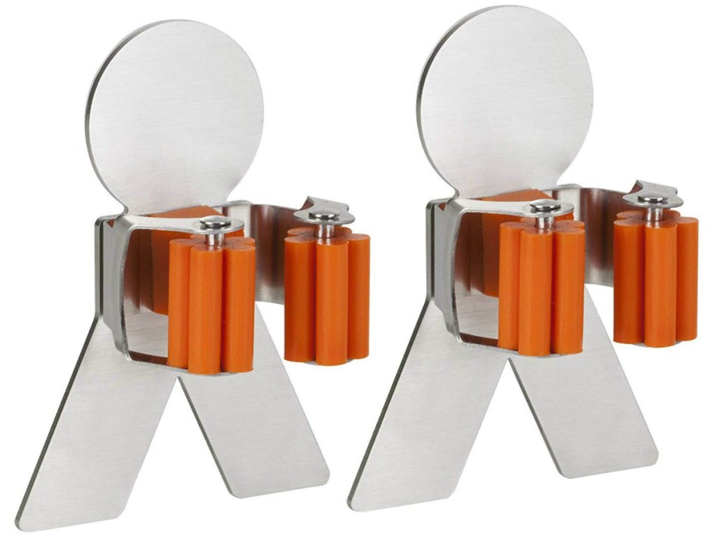 Two Bosszi Smiling Twins Broom Holder Mop Holders