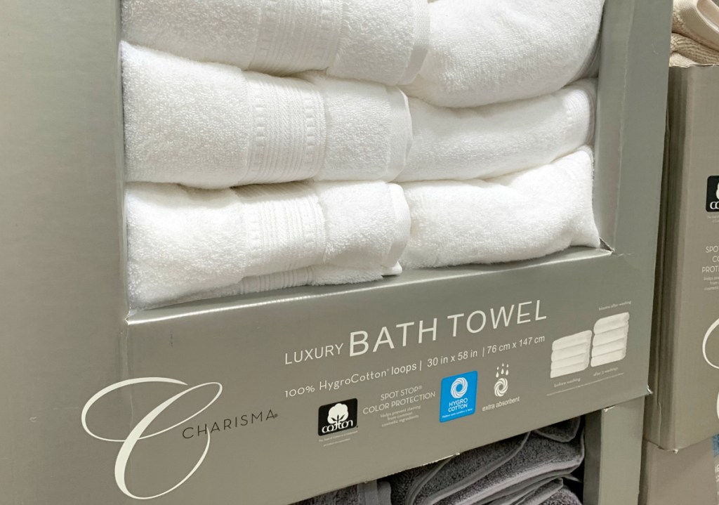 Costco Charisma bath towels - white