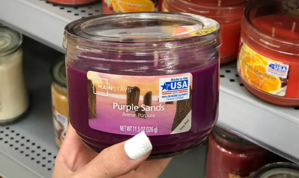 Mainstays Purple Sands candle