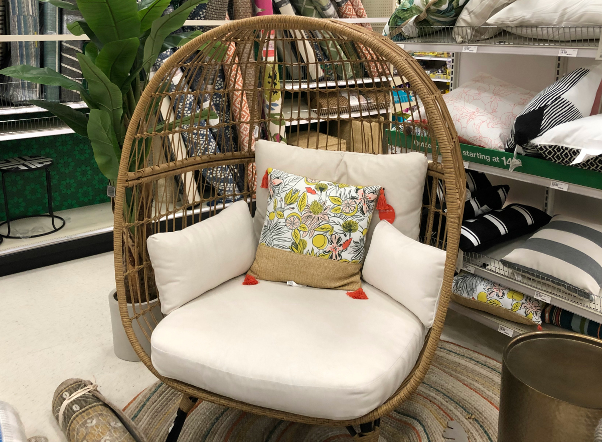 big savings on trendy patio furniture at target  egg chairs