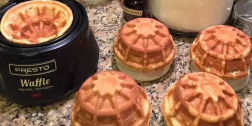 This Highly Rated Presto Belgian Waffle Bowl Maker Just Dropped in Price