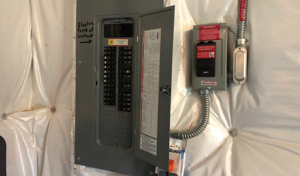 electrical panel with insulated walls