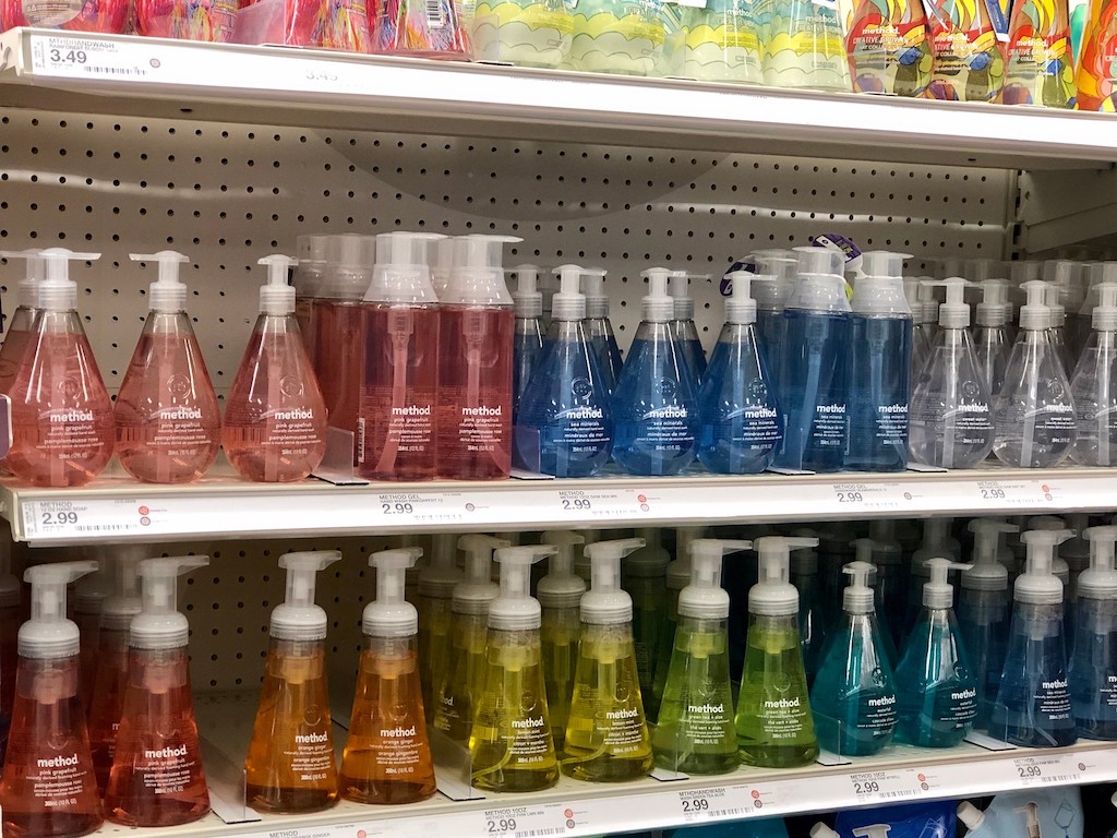 Method products on shelf at Target