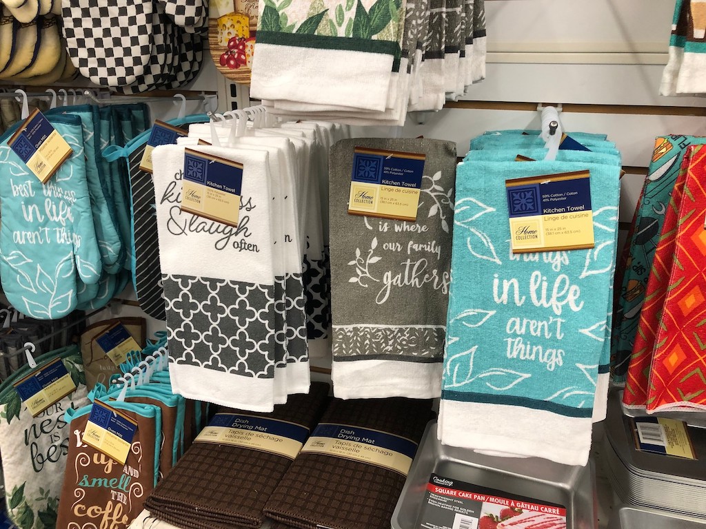 kitchen towels at Dollar Tree 