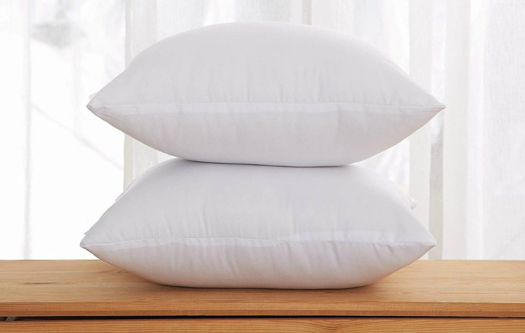 white pillow inserts on Amazon