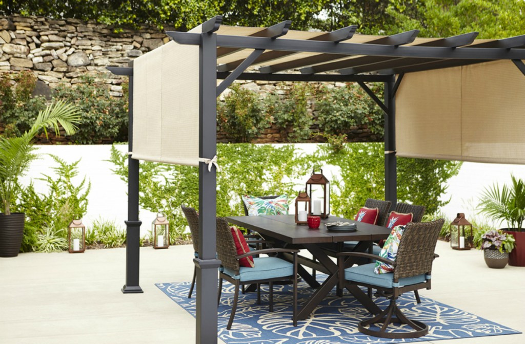 dining set on patio