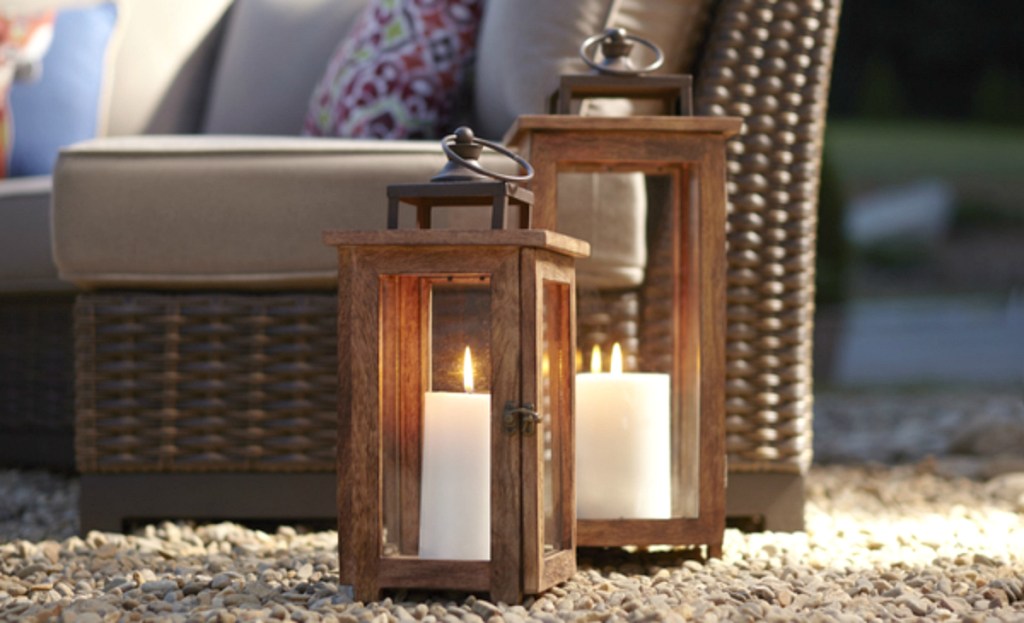 glass pillar candle holders with candles