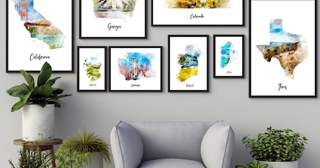 Artwork prints of states 