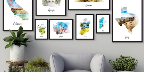 Cherish Your Travels with a Watercolor Map Canvas Print (Over 180 Worldwide Destinations)