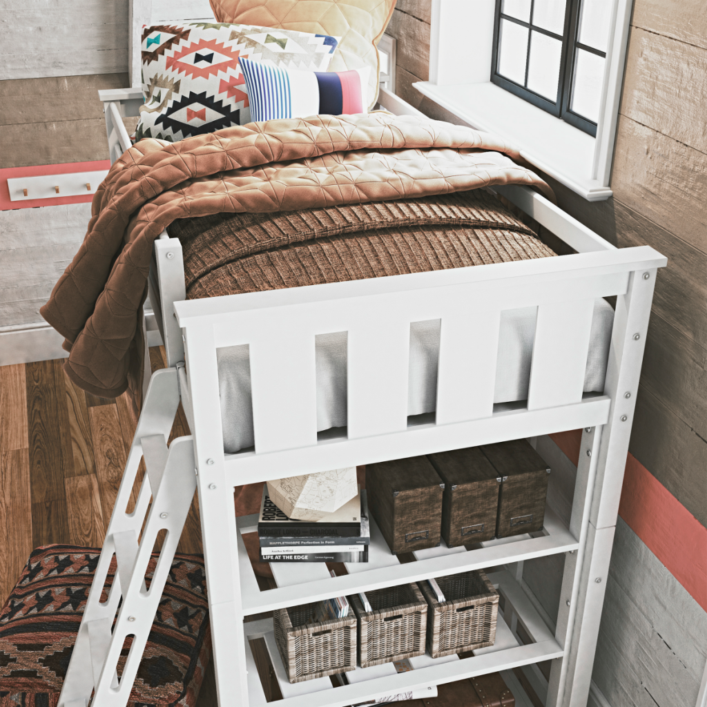 Better Homes & Gardens Kane Twin Loft Bed shelf