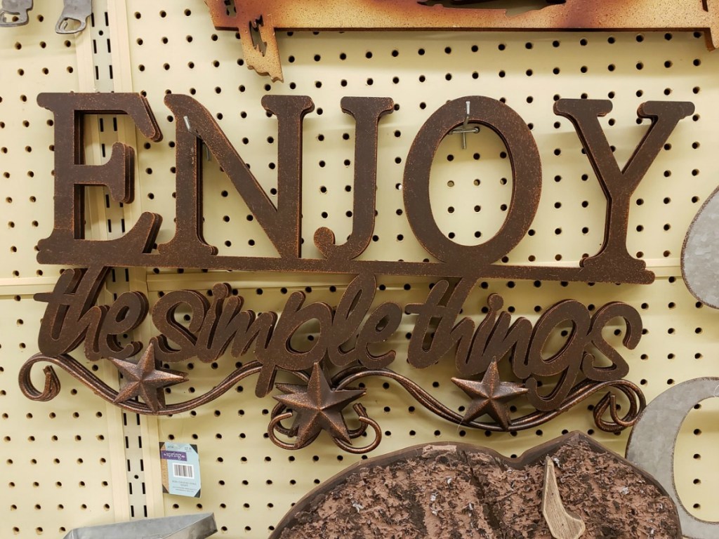 Enjoy the Simple Things Metal Wall Decor