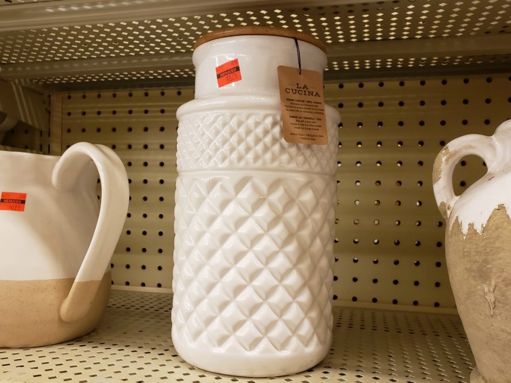 Hobby Lobby La Cucina canister on shelf