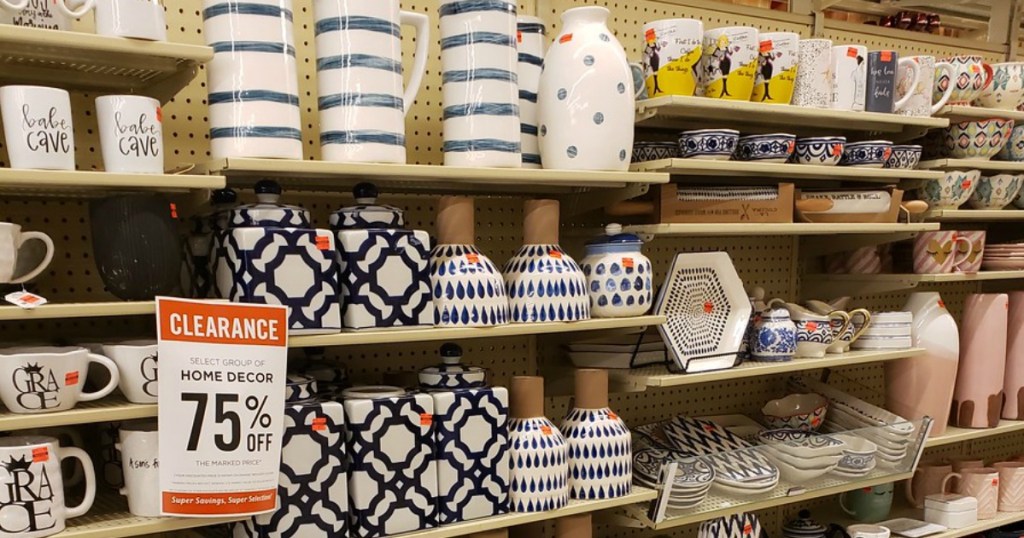 Hobby Lobby Blue Ikat Decor on Store shelves