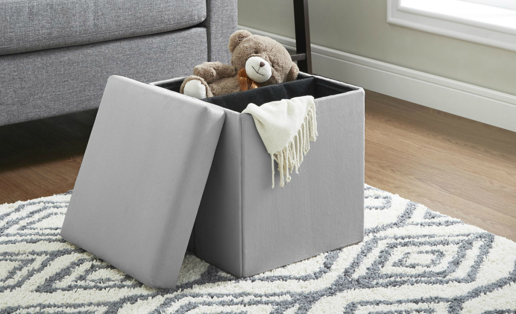 walmart collapsible storage ottoman