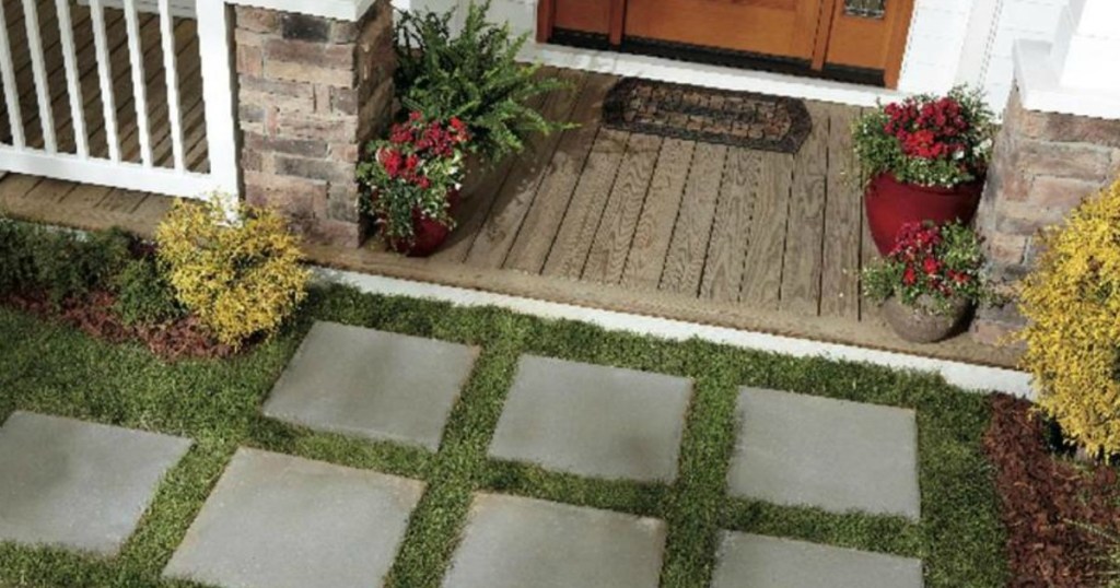 pathway stones around front porch 