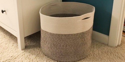 This Best-Selling Large Cotton Rope Basket on Amazon is Affordable & Versatile