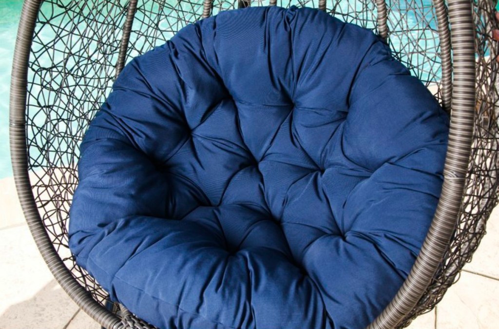 navy swing chair