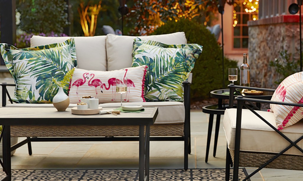 allen + roth palm leaves pillows