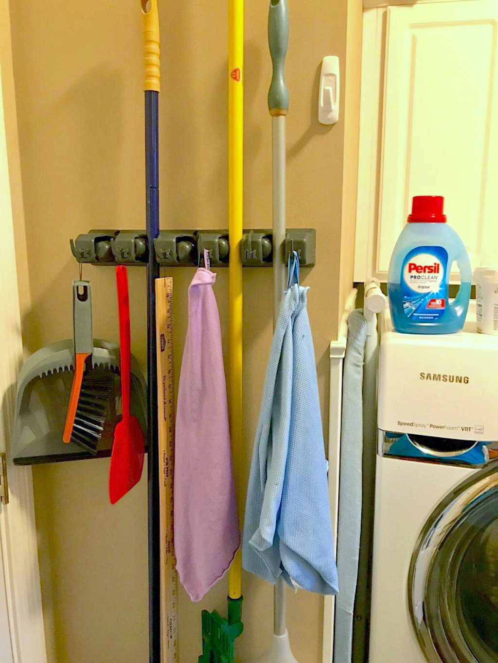 cleaning organizer by dryer - edited
