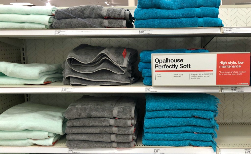 display of Opalhouse Perfectly Soft towels
