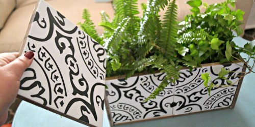 Make a DIY Planter Box Out of Inexpensive Decorative Tiles