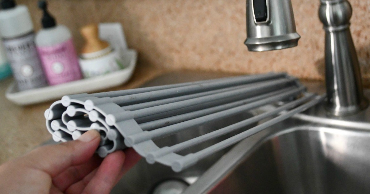 Highly Rated Roll-Up Dish Drying Rack Amazon Deal | Hip2BeHome