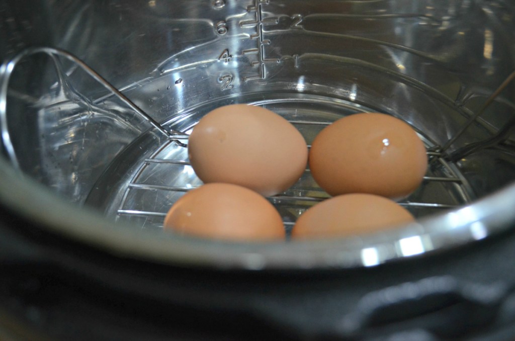 instant pot with boiled eggs