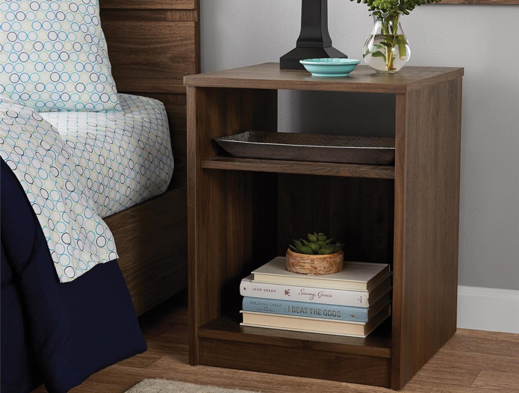 mainstays nightstand in bedroom