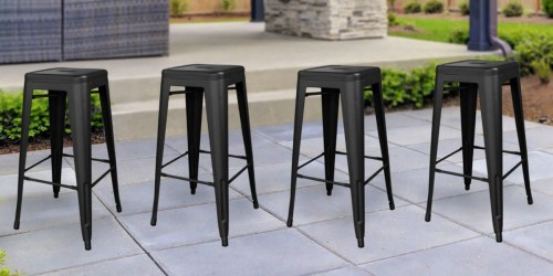 4 Stackable Metal Bar Stools Only $104.99 Shipped (Just $26.25 Per Stool!)