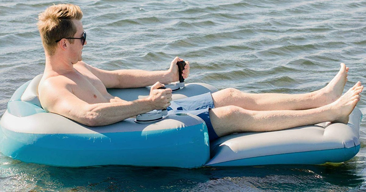 This Motorized Pool Float Allows You to Cruise in the Pool or Lake