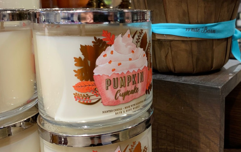 pumpkin cupcake candle