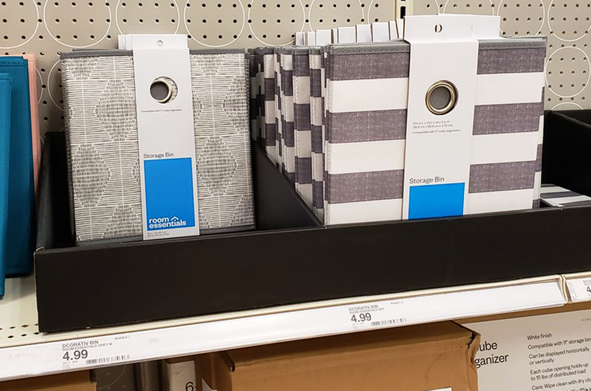 Trendy Room Essentials Home Decor Released At Target   Room Essentials Fabric Storage Bins 