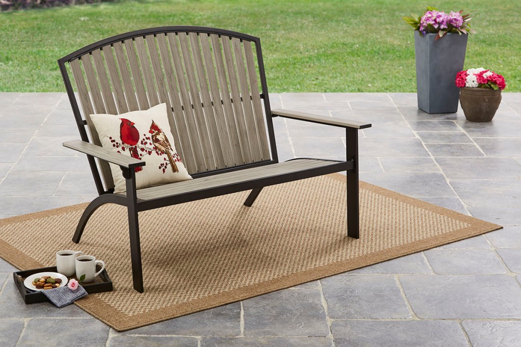 walmart Adirondack bench on patio