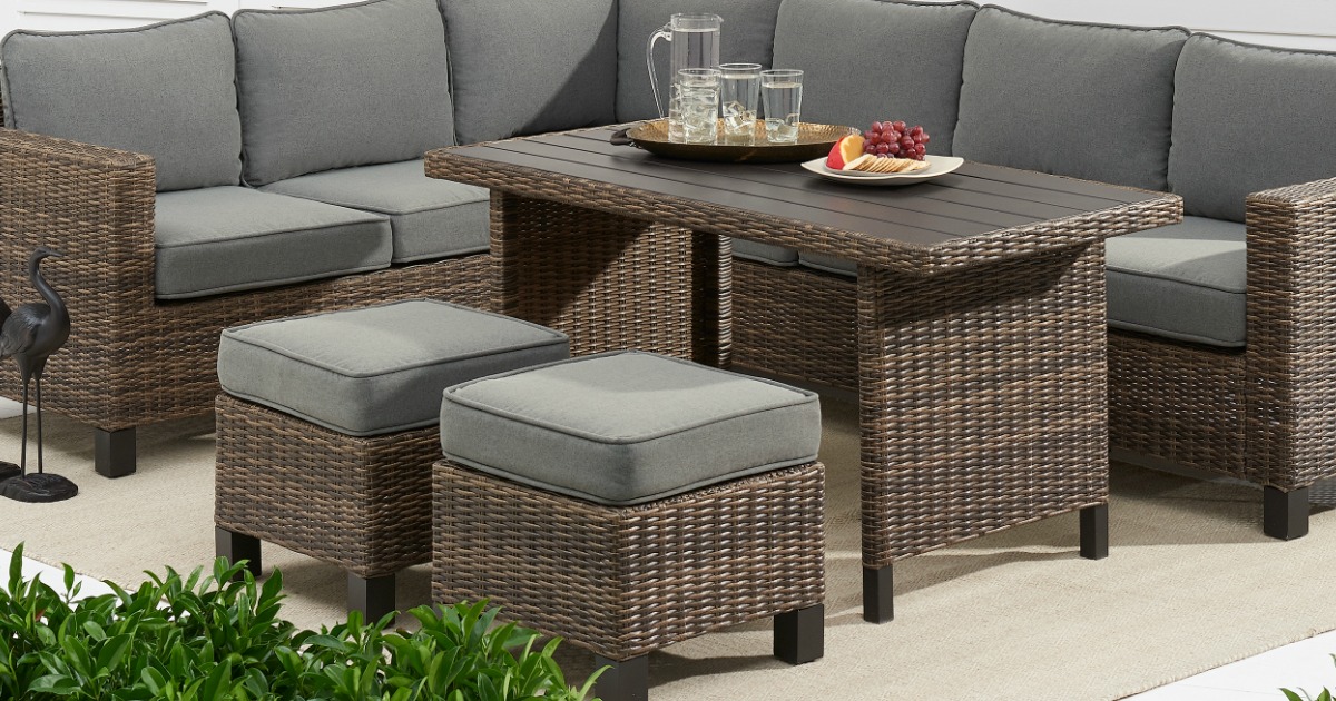 outdoor sectional with cushions