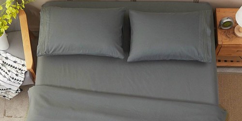 These Best-Selling 1800 Thread Count Microfiber Luxury Bed Sheet Sets Start at $27.90 Shipped