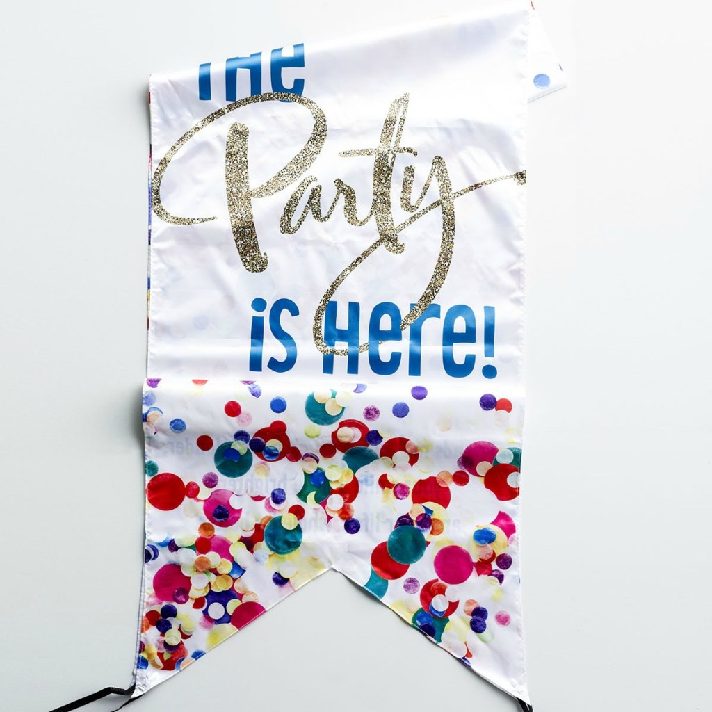 the party is here banner