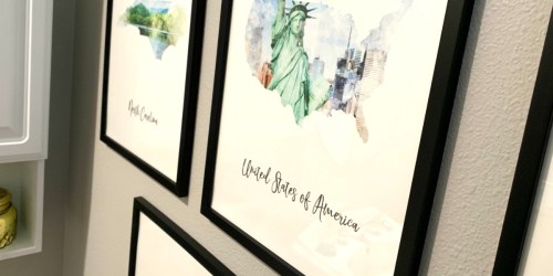 Create a Gallery Wall For Less with this Watercolor Map Canvas Prints Deal