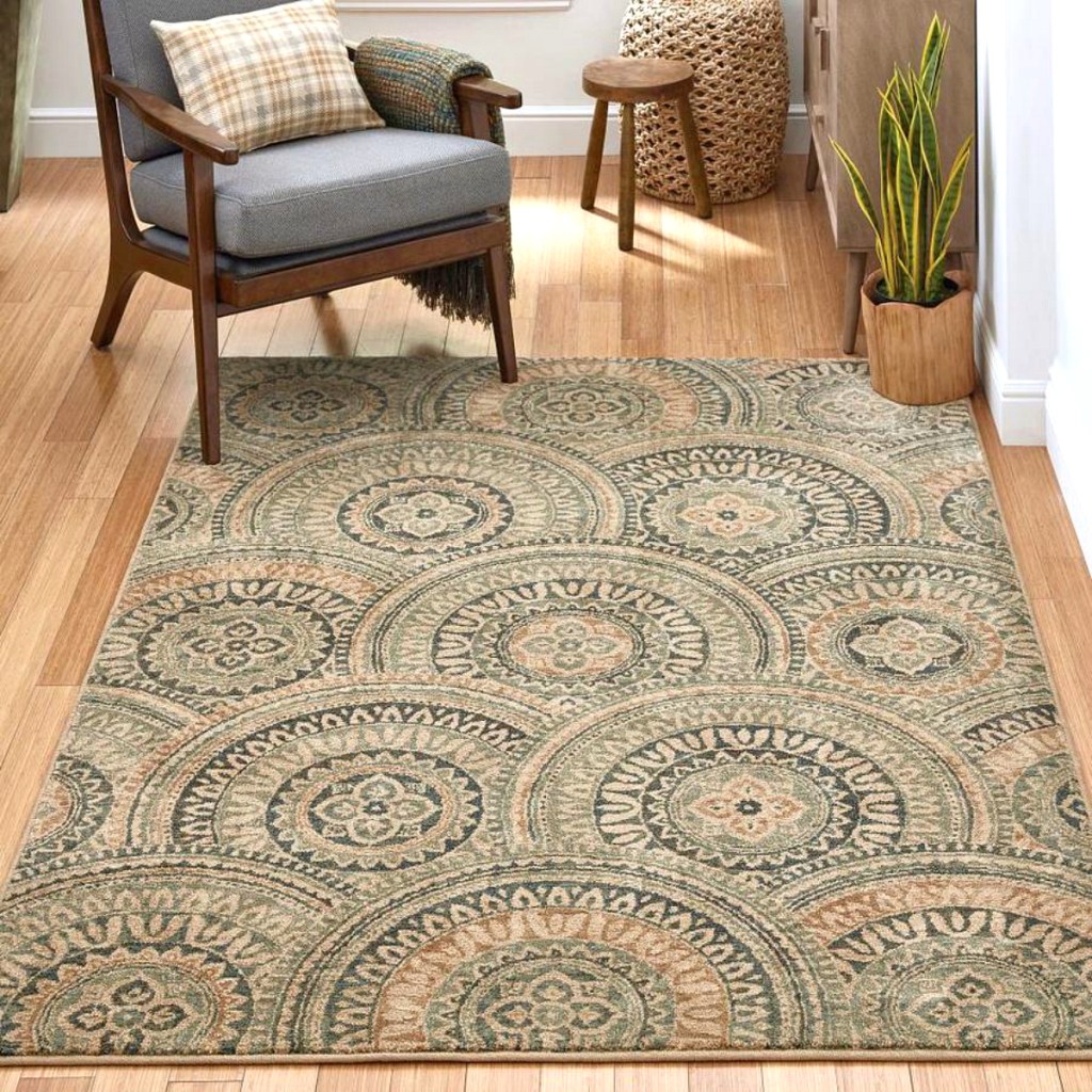 allen + roth Mallon Dark Denim 5' x 8' Indoor Area Rug