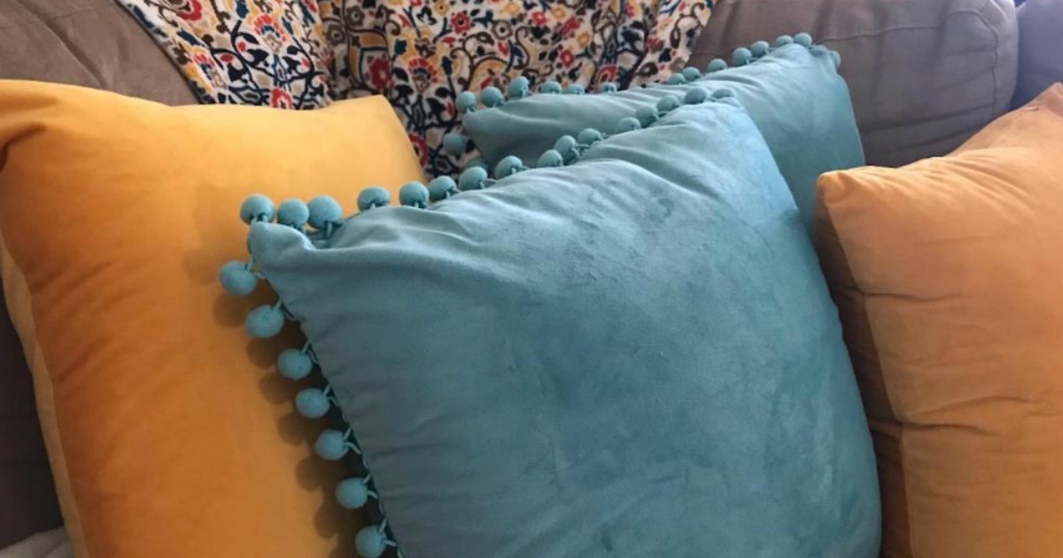 cozy throw pillows on couch 