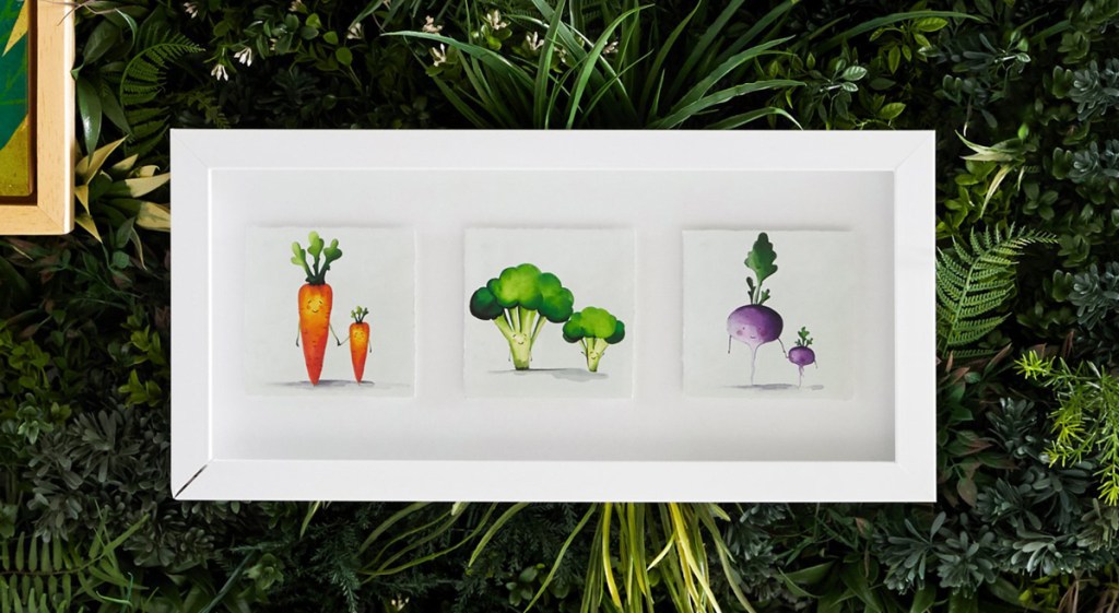 veggie friends wall art