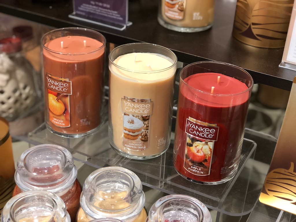 Yankee Candle large tumblers in fall scents 
